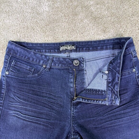 D Jeans Womens Size 12 Blue Denim Stretch Capri Mid Rise 34x19 E728 - Picture 3 of 11